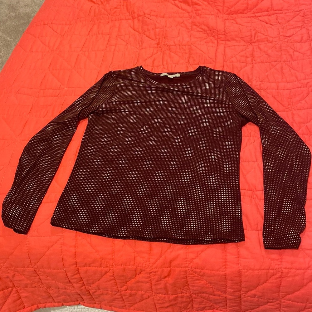 Erin London Unique Metallic Bead Shirt